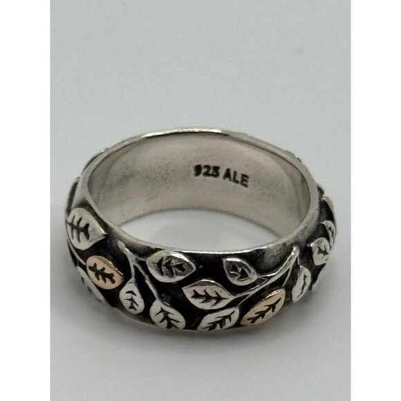 Pandora Sterling Silver Tree of Life Leaf Design Band Ring Size 5.75 - Picture 2 of 10